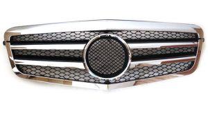 Решетка радиатора AMG Style Chrome Silver для Mercedes Benz E Class W212 2009-2010